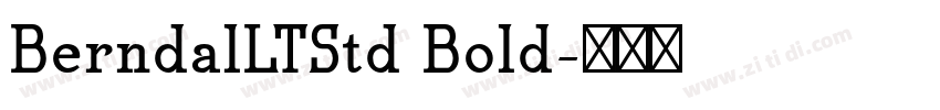 BerndalLTStd Bold字体转换